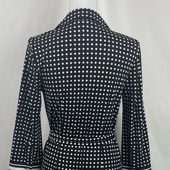 Talbots Black & White Polka Dot Career OfficeCore Shirt Dress NWOT Size S - Picture 6 of 13